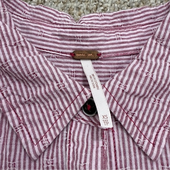 Free People No Limits Stripe Stretch
Cotton Shirt - Picture 12 of 16